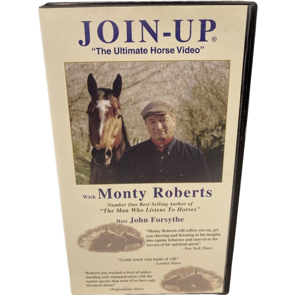Join-Up The Ultimate Horse Video With Monty Roberts John Forsyth VHS Hard Case
